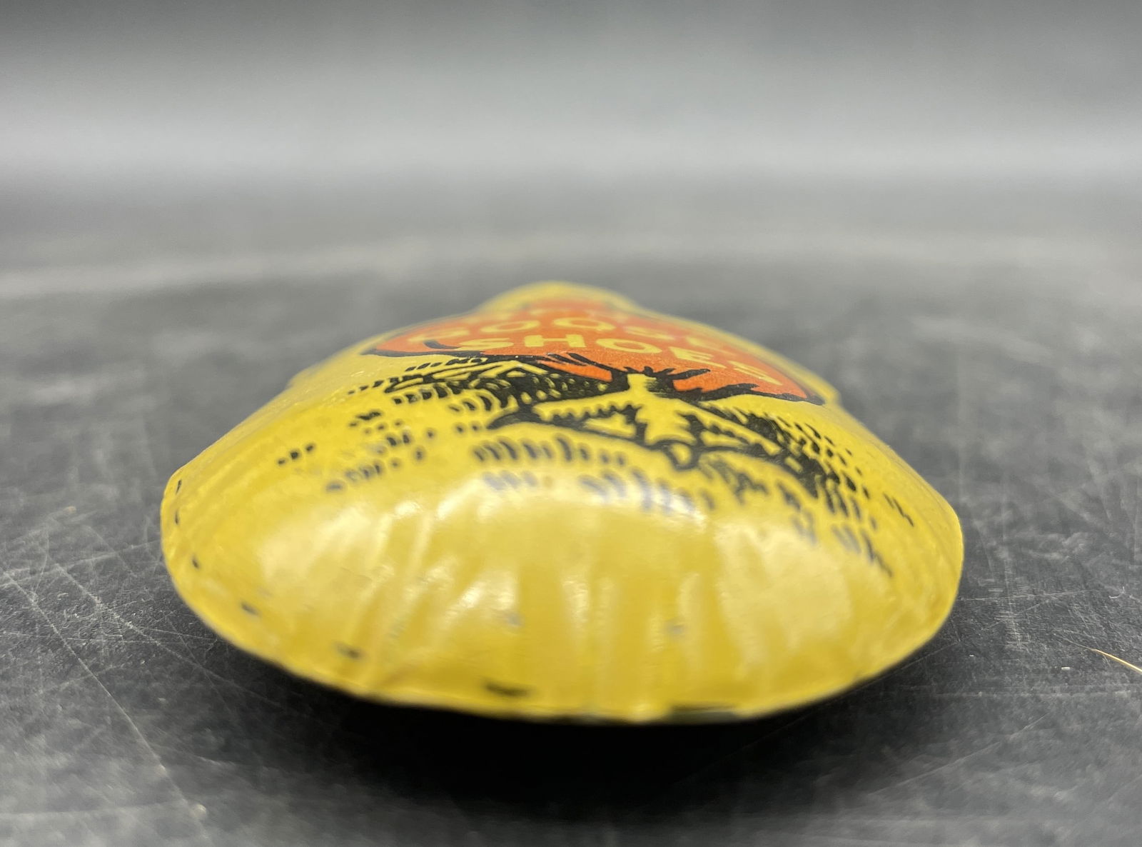 VINTAGE RED GOOSE SHOES ADVERTISING CLICKER TIN LITHO Germany - 5