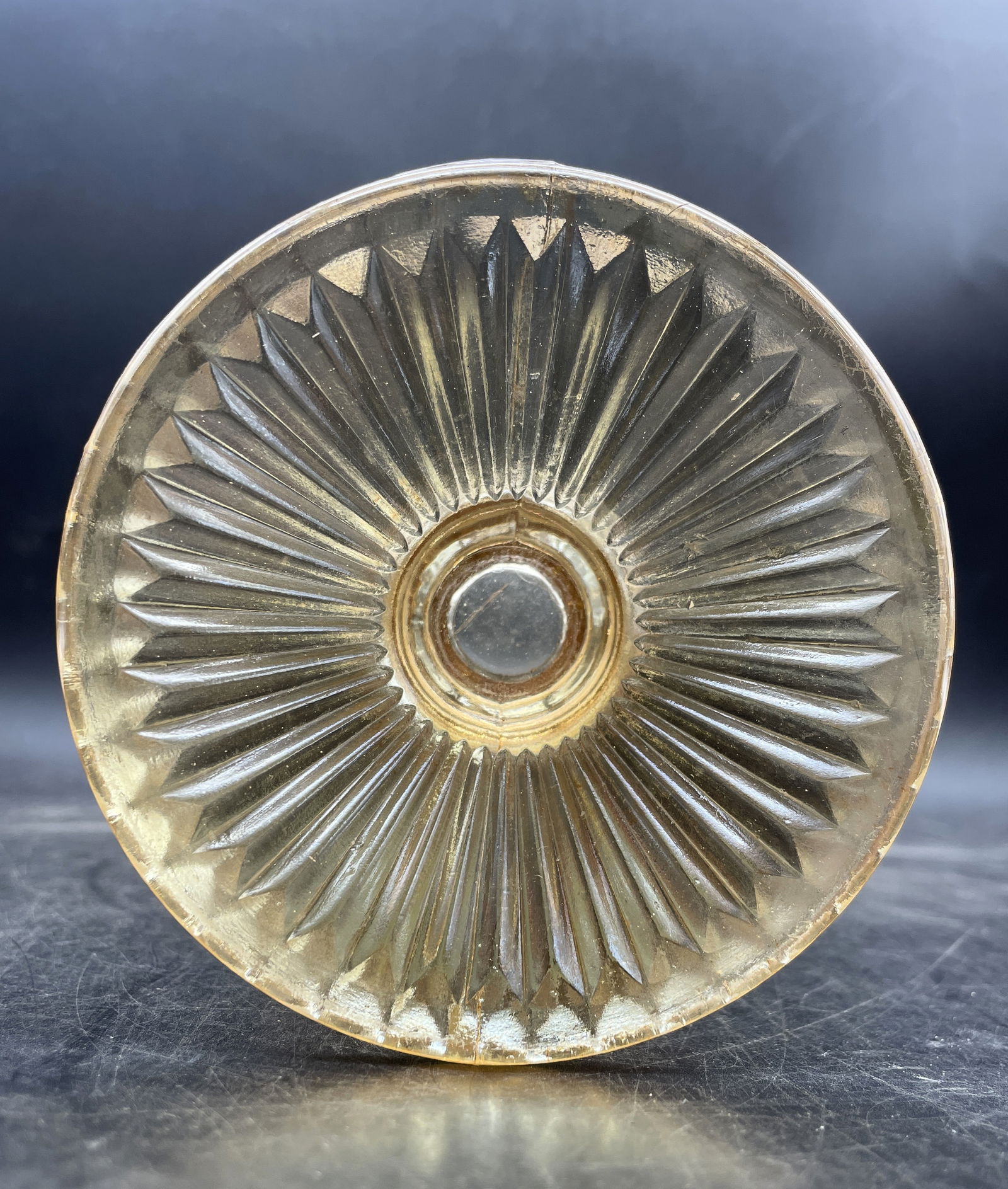 Vintage Jeanette Carnival Glass Vase Iridescent - 7