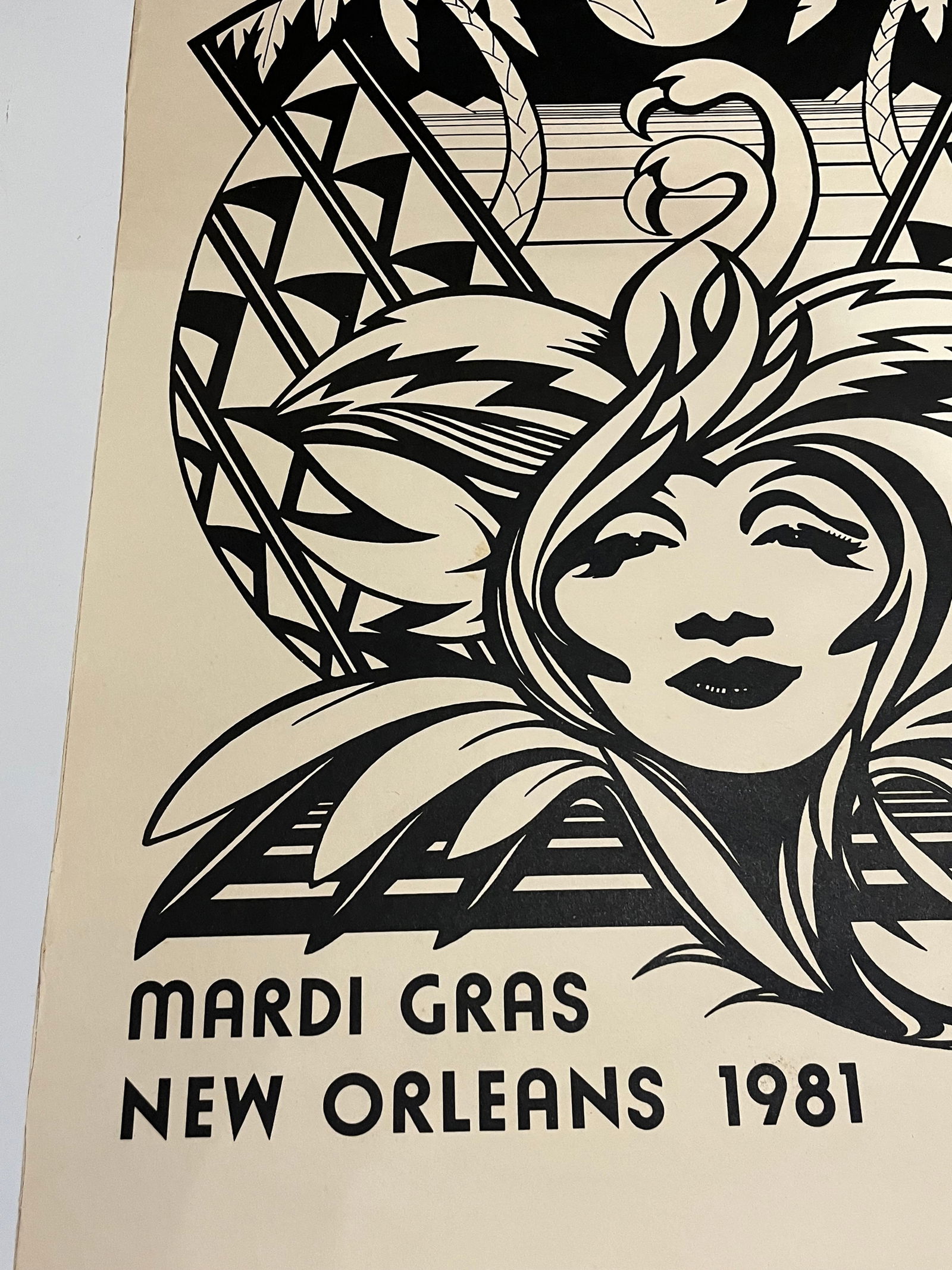 Hand Signed / Dated Rapoza Mardi Gras Poster 1981 - 7