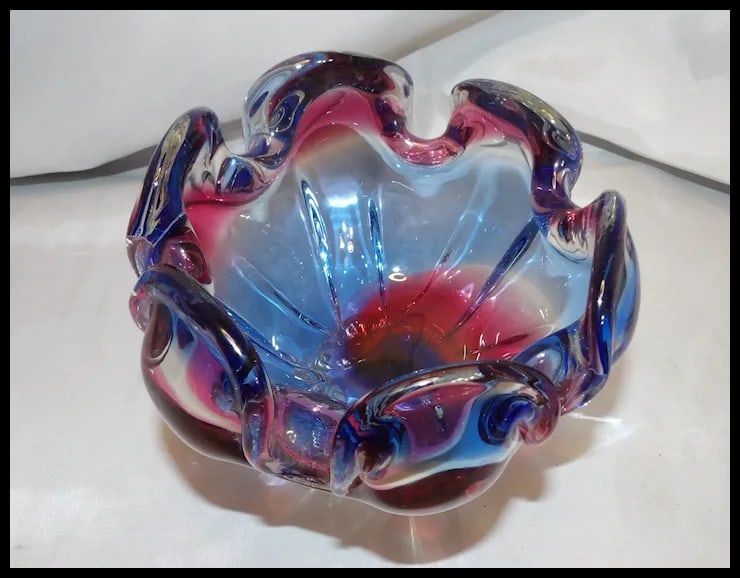 Bohemia Art Glass Dish by Josef Hospodka for Chribska Glassworks - 3