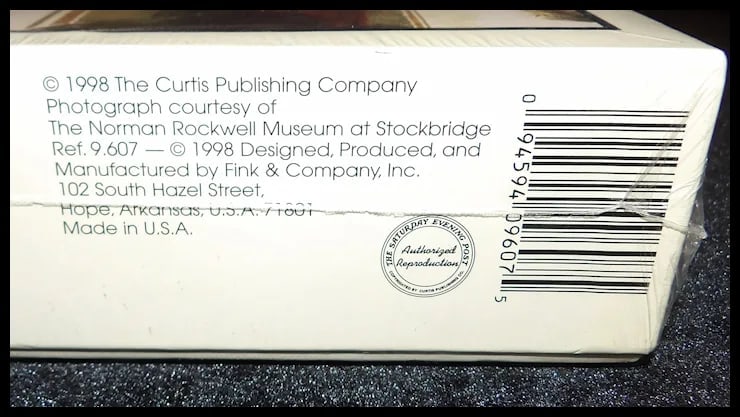 1998 Fink and Co. Norman Rockwell Saying Grace Puzzle Pub by Curtis Pub. Co. NOS - 4