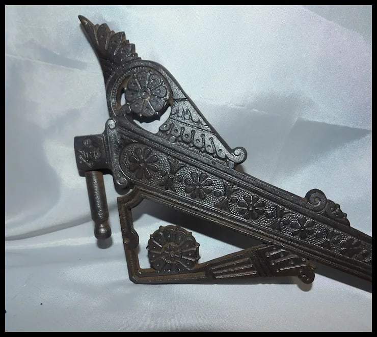 Antique English Cast Iron Lamp or Plant Holder- Diamond Registry Mark - 3