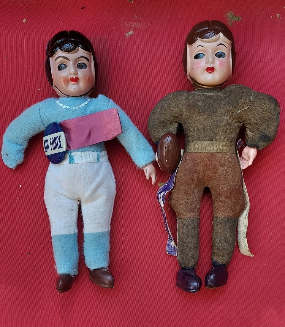 College Football Player Dolls Celluloid Japan Air Force (1 of 2)