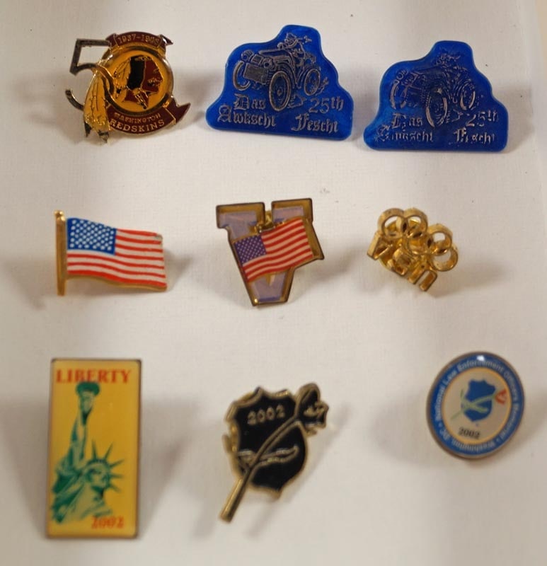 Lapel Pins, Statue of Liberty, Olympics, Redskins - 2