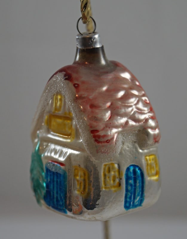 Vintage Cottage Christmas Mercury Glass Ornament - 2