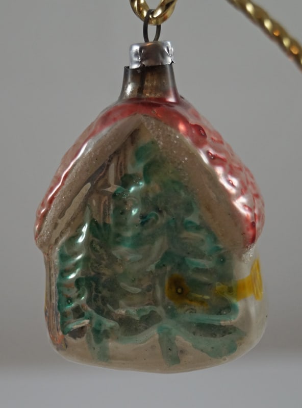 Vintage Cottage Christmas Mercury Glass Ornament - 3