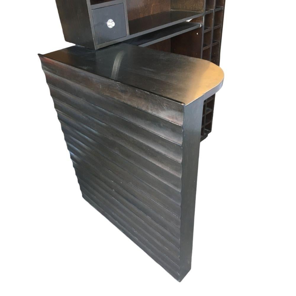 Postmodern Espresso Wood Dining Room Convertible Bar Cabinet, 1990 - 12