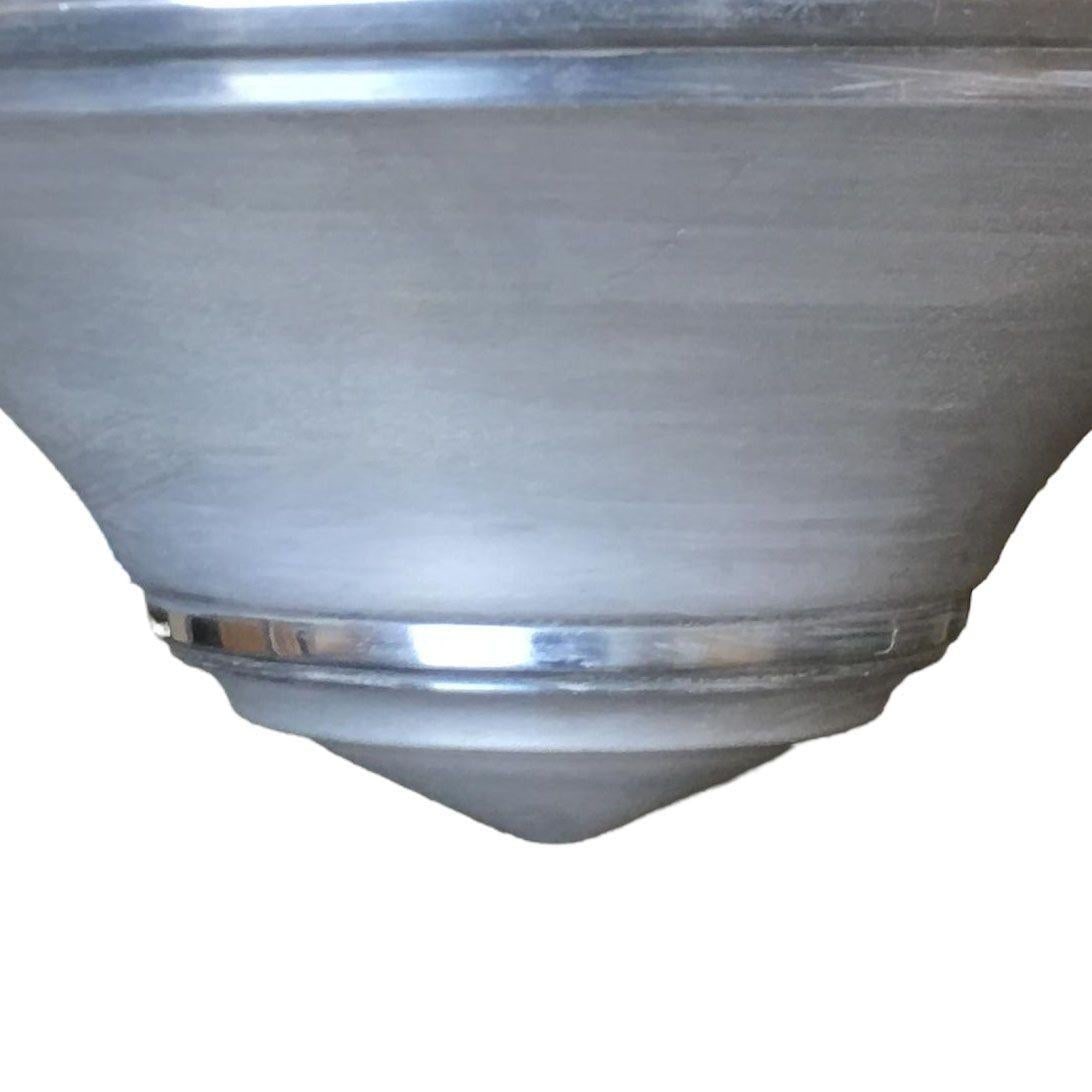 Art Deco Spun Aluminum Saucer Ceiling Pendant Lamp, 6 Available - 6