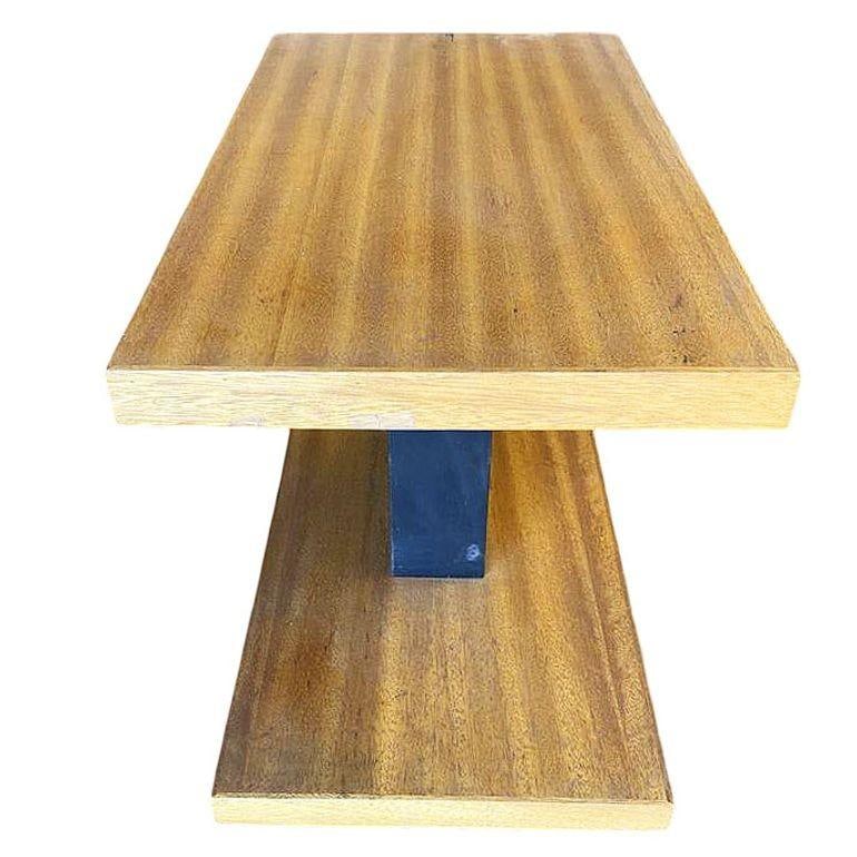 Two Tone, Two Tier Mid-Century Modernist Walnut Side Table - 2