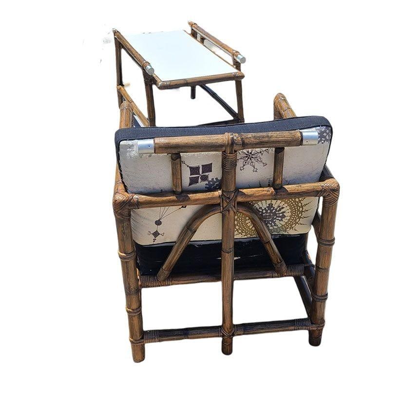 Restored 8 Piece "Far Horizon" Rattan Livingroom Set by John Wisner For Ficks - 11