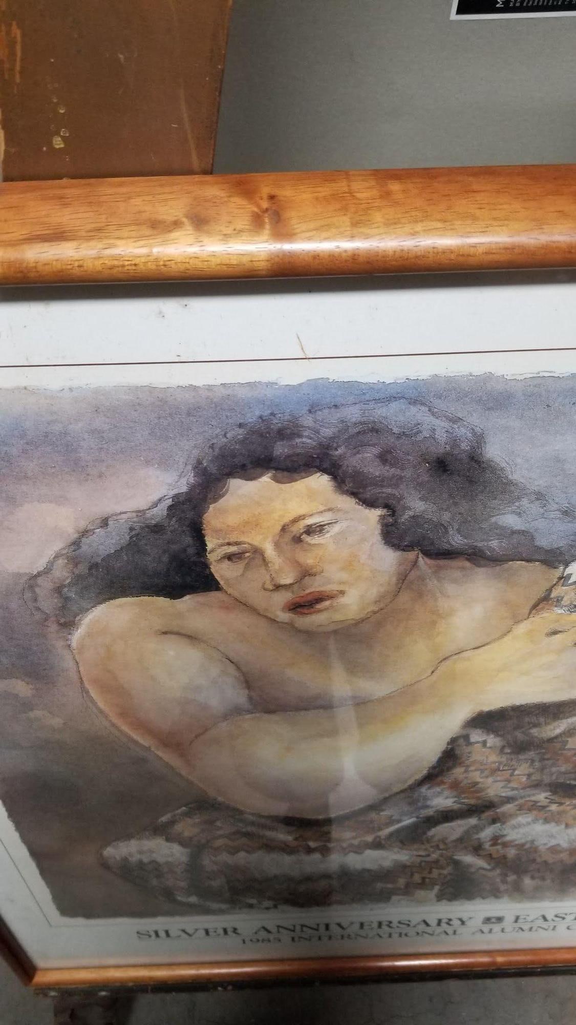 1985 East-West Center 20th Anniversary Hawaiian Art Poster Framed Yevonne Cheung - 11