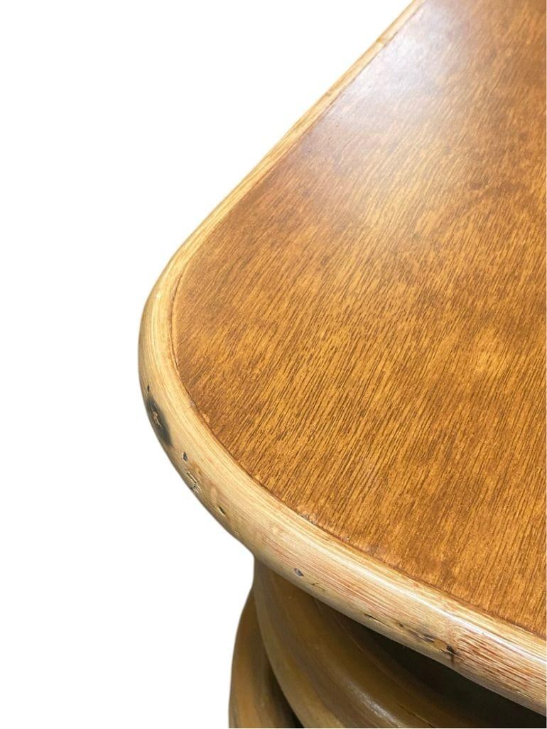 Restored 6-Strand Square Pretzel Rattan Lounge Chair, Sofa Livingroom Set - 17