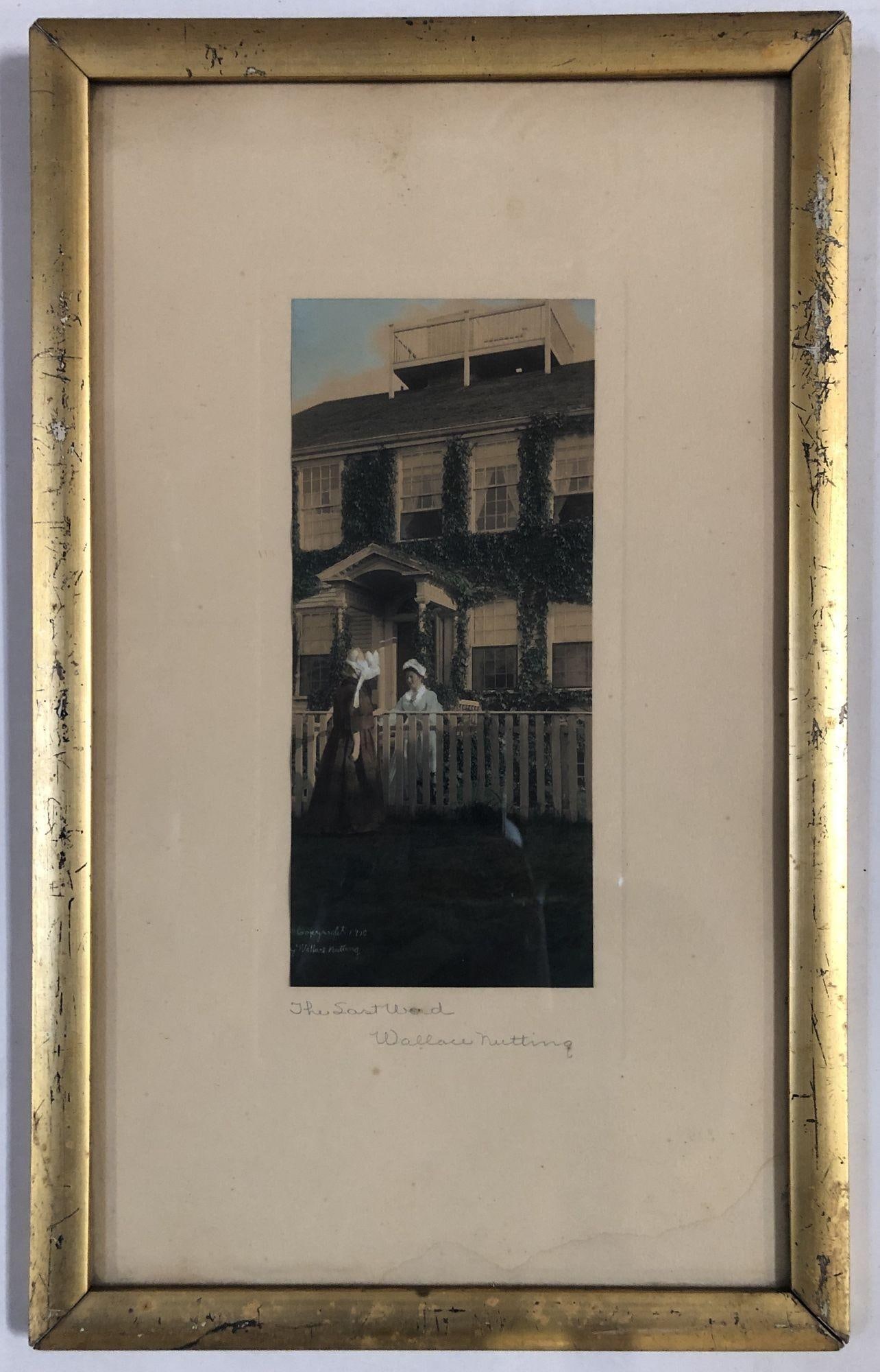 Wallace Nutting Signed "The Last Word" Hand Colored Photo Lithograph - 11