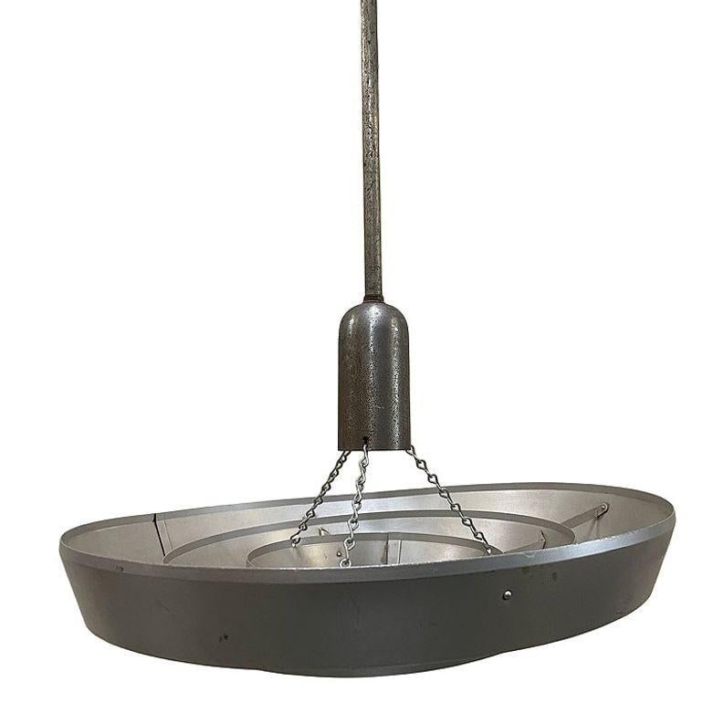 Mid-Century "Saturn" Ceiling Aluminum 19" Pendant by Kurt Versen, 16 Available - 3