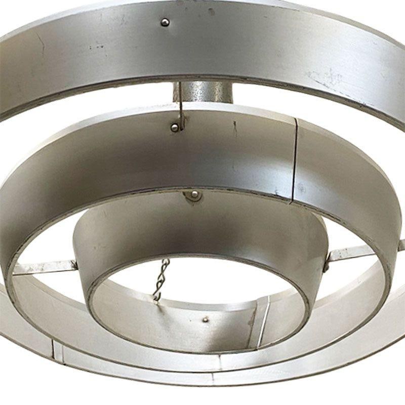 Mid-Century "Saturn" Ceiling Aluminum 19" Pendant by Kurt Versen, 16 Available - 6