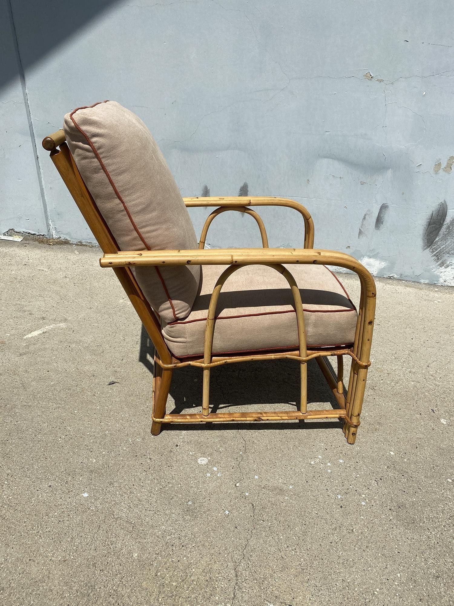 Restored "1949er" Rattan 3-Strand Lounge Chair by Heywood Wakefield - 17