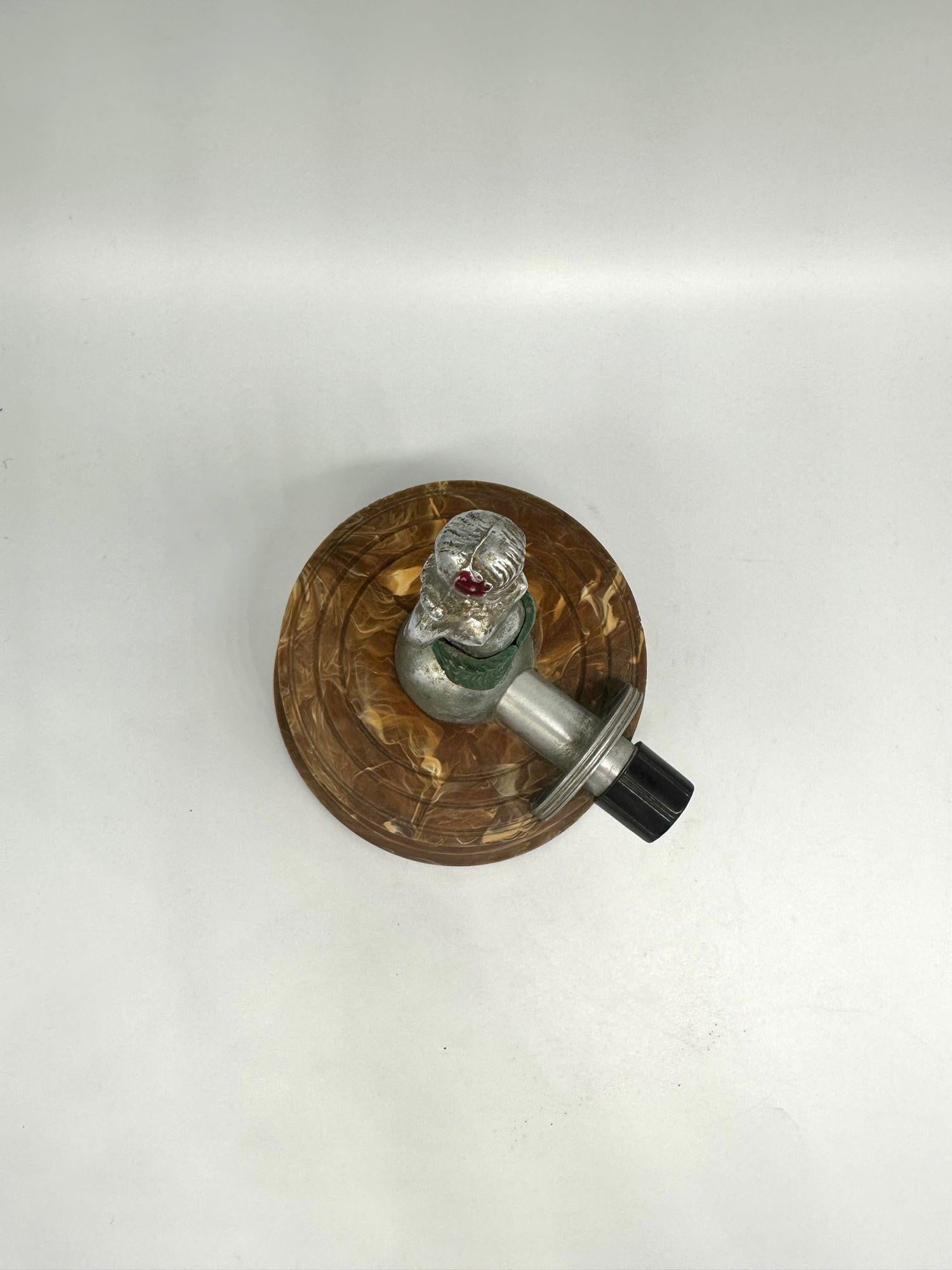 1930s Arrow "Naughty Hula Girl" Swirled Bakelite Table Striker Lighter - 12