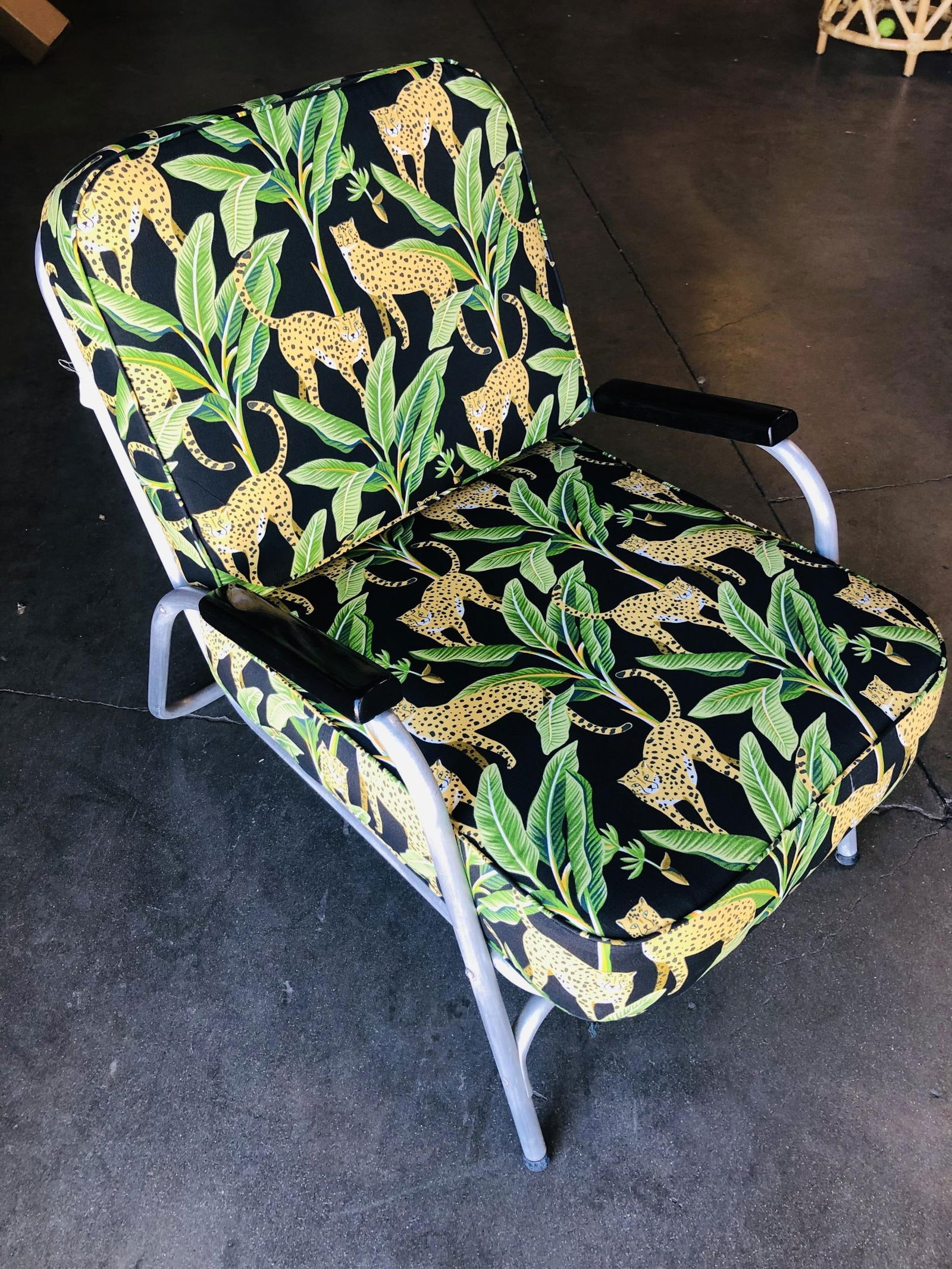 Mid Century Aluminum Patio/Outdoor Lounge Chair, Pair - 2