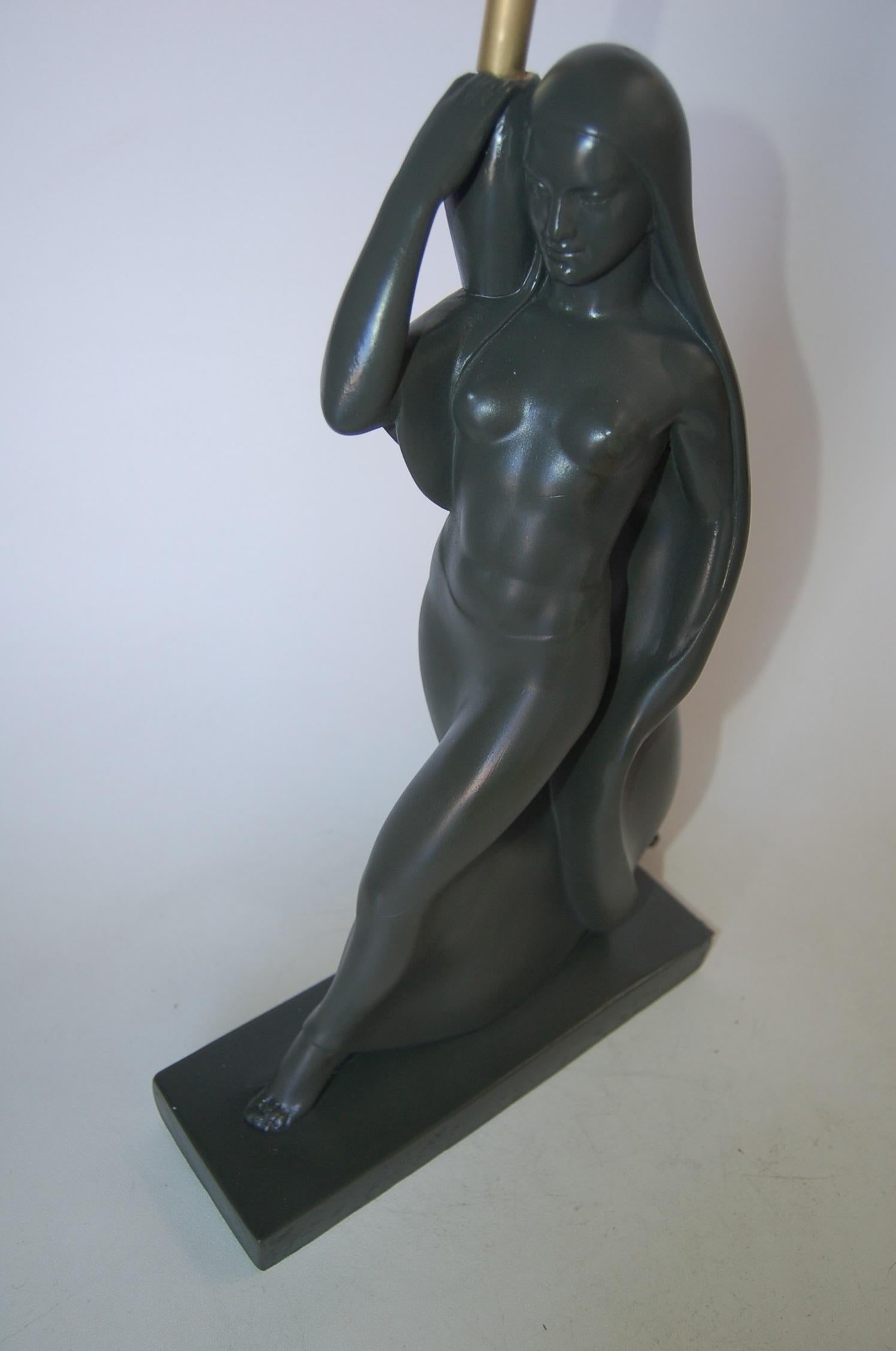 Flowing Female Figure Ceramic Table Lamp by Haruil - 10