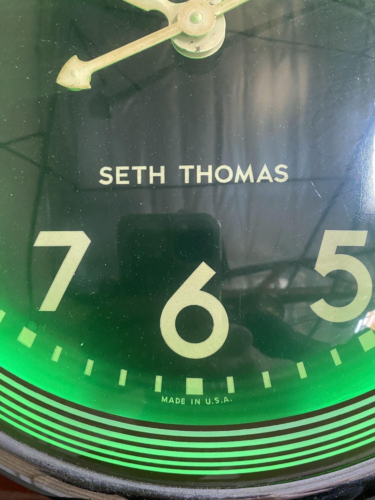 Chrome Art Deco "Chrono Lite-12" Commercial Neon Wall Clock by Seth Thomas, Cir - 20