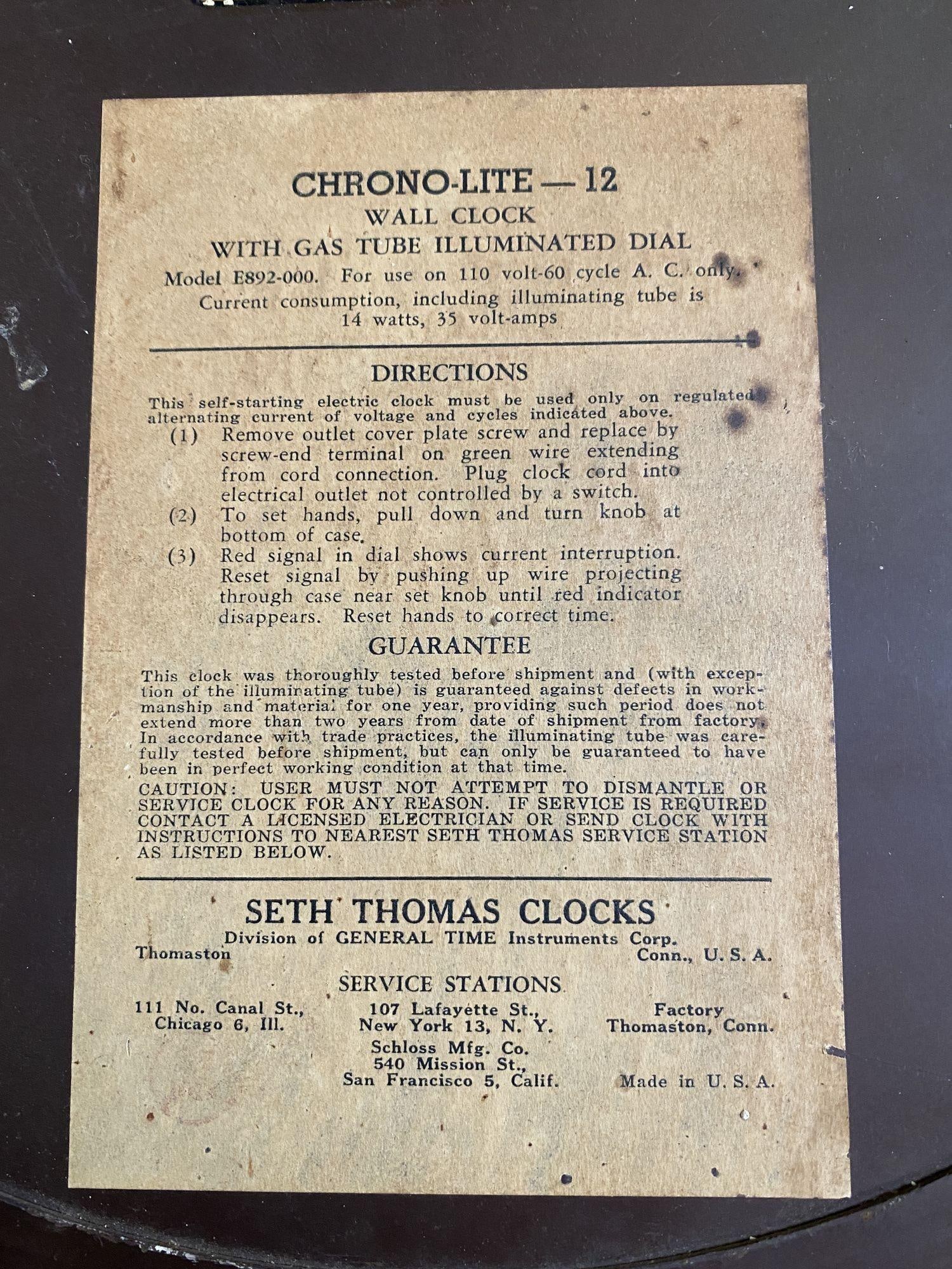 Chrome Art Deco "Chrono Lite-12" Commercial Neon Wall Clock by Seth Thomas, Cir - 6