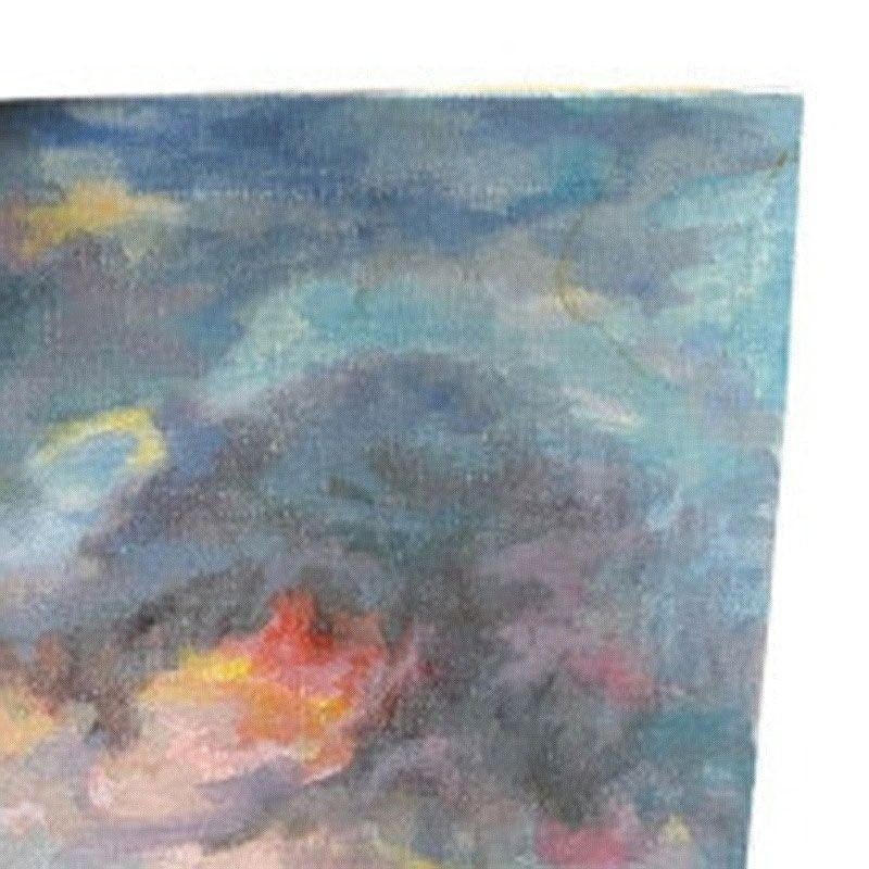 Impressionist Sunset in the Sky Oil on Canvas Cloudscape Painting - 12