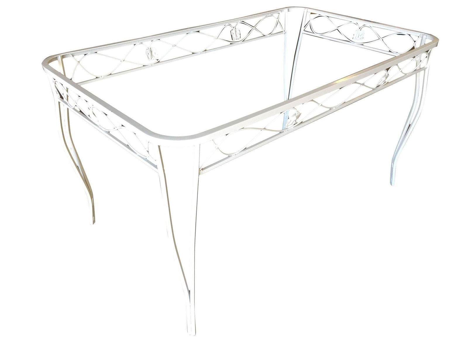 Mid-century Woodard Glass Top Wrought Iron Scroll Pattern Patio Outdoor Set - 9