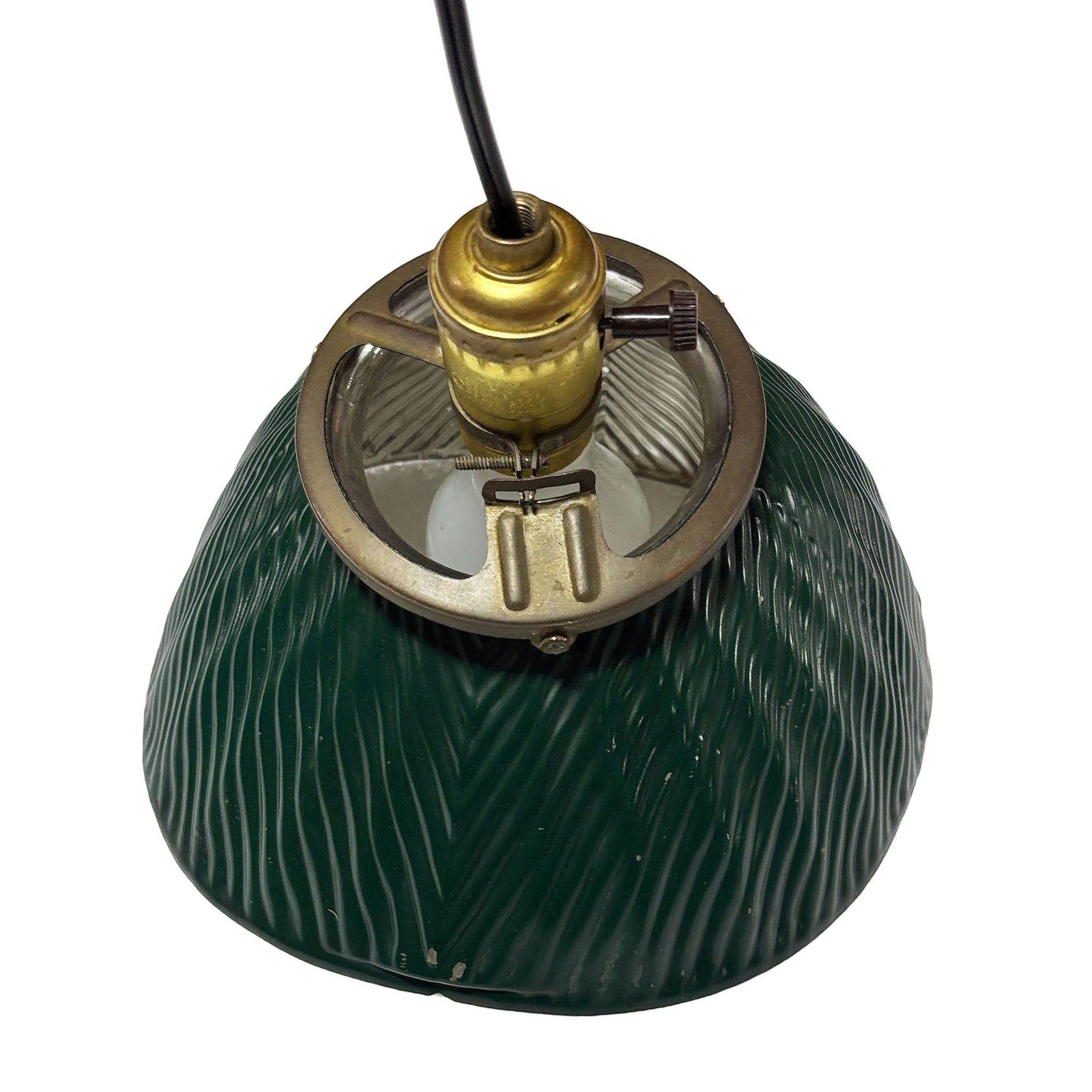 1930's Green Mercury Glass Industrial Pendant Light - 8 Available! - 10