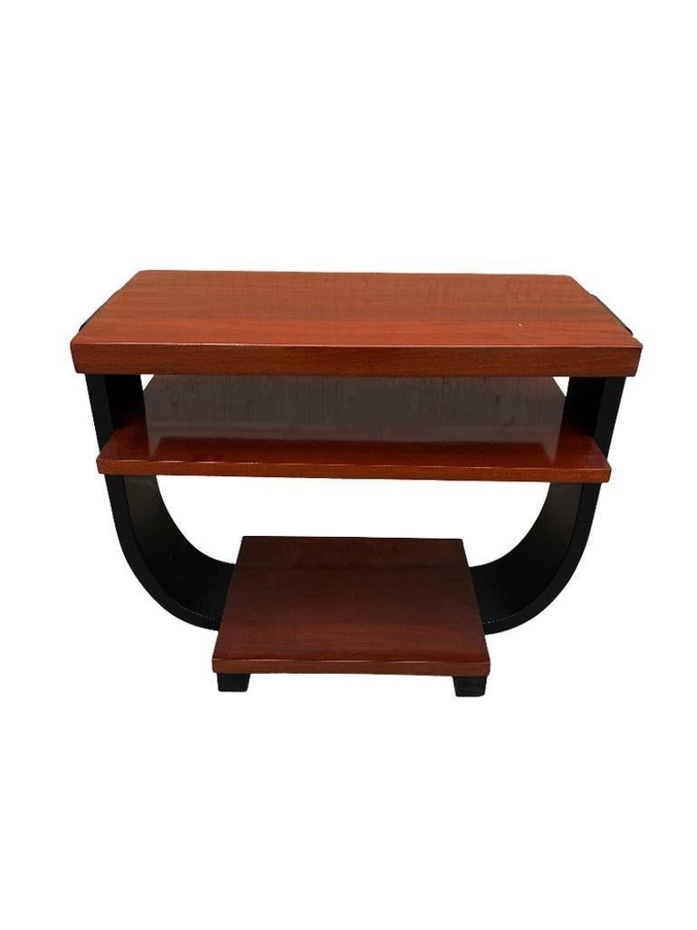 Two-Tone Geometric Art Deco Side Table by Gilbert Rohde for Brown Saltman - 2