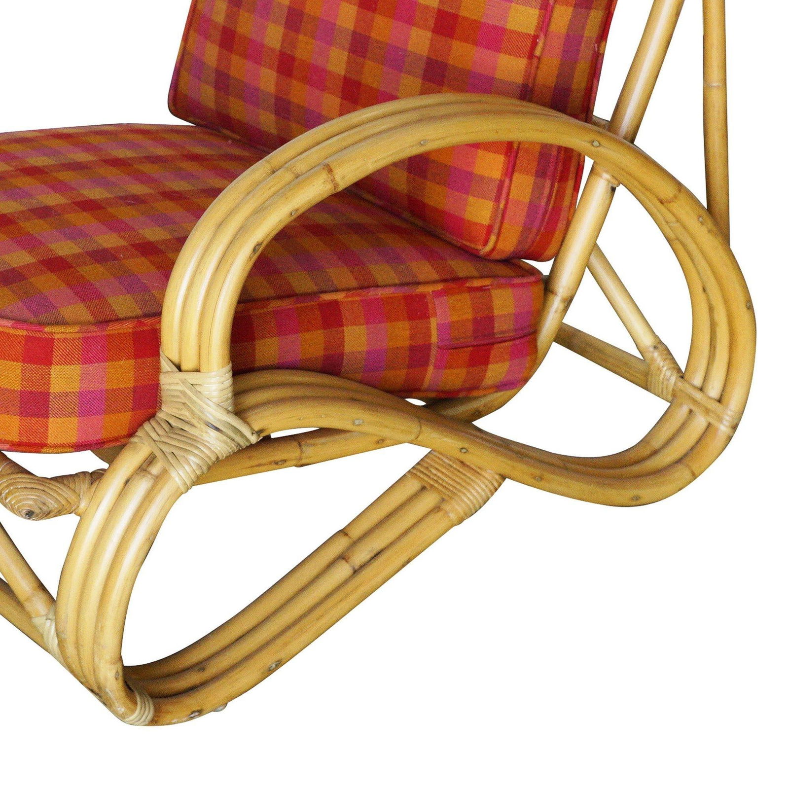 Restored Three-Strand "S-Arm" Rattan Living Room Set - 15