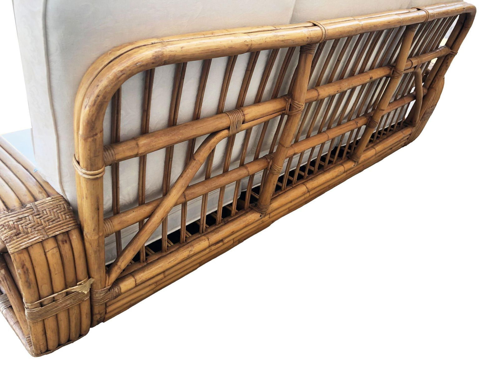 Paul T. Frankl 5-Strand Square Pretzel Square-Back 3-Seat Sofa (unrestored) - 2