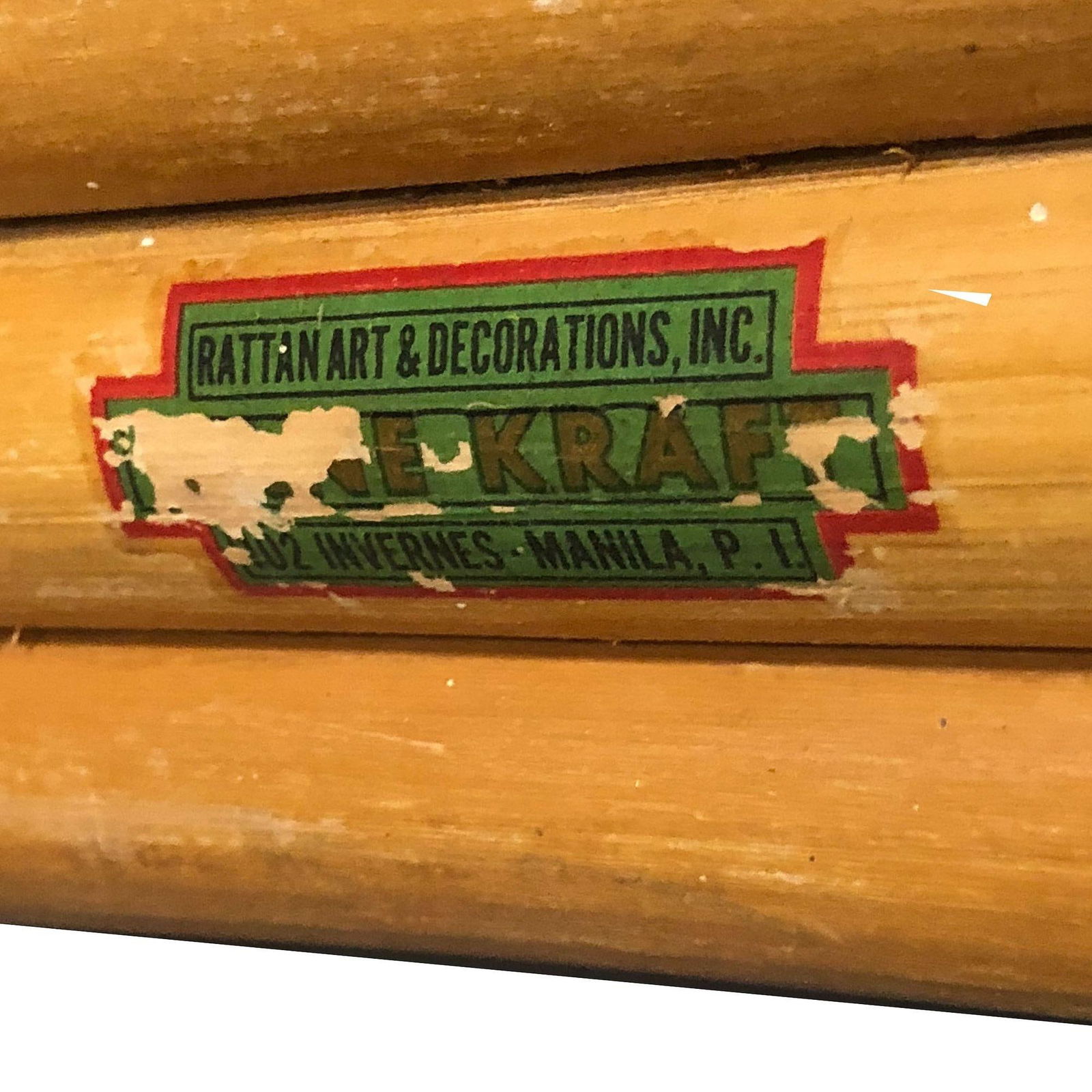 Restored Paul Frankl Style Stacked Rattan Single Size Bed Frame by Kane Kraft - 6