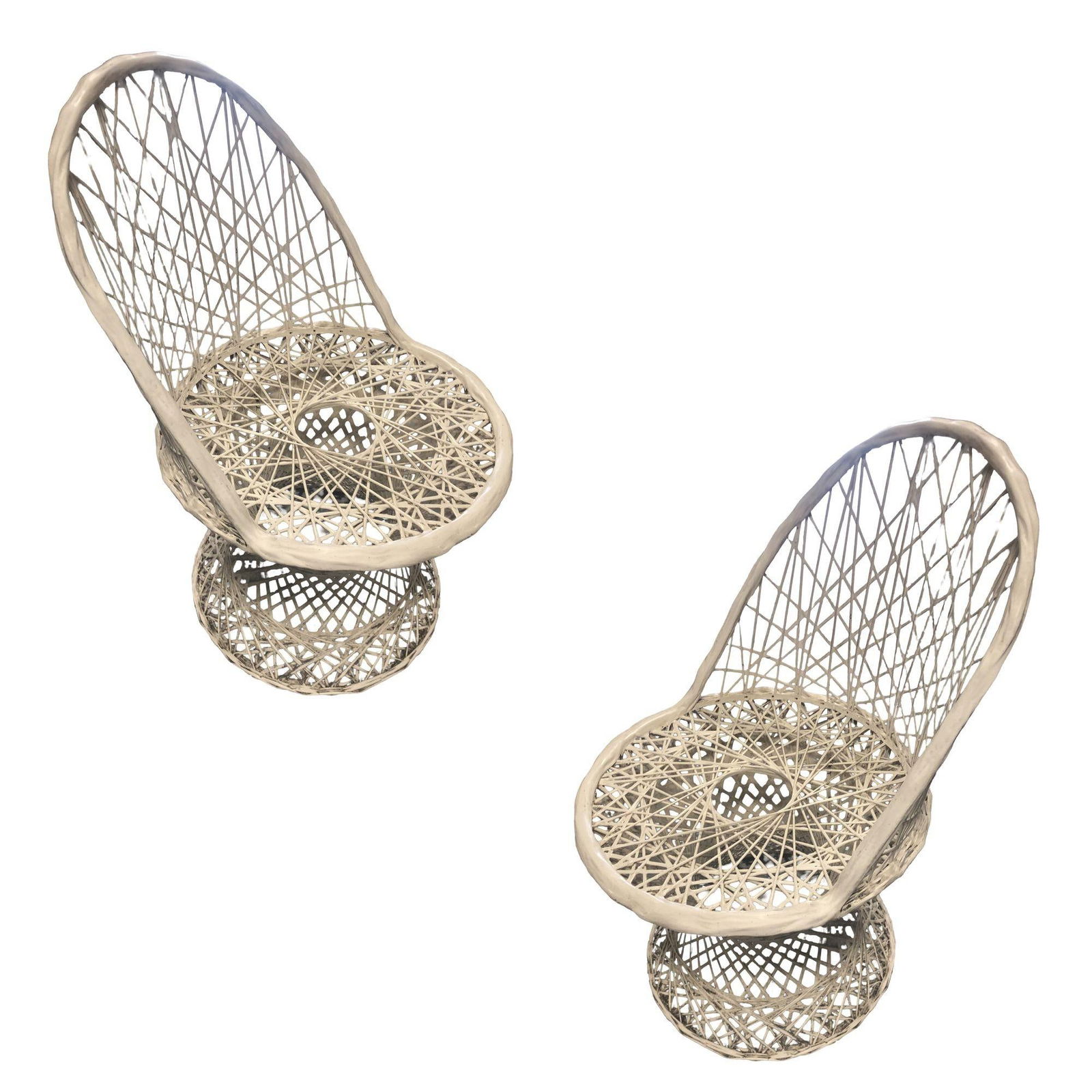 Mid Century 1970s Russel Woodard Fiberglass Table and Chairs Patio Dining Set - 18