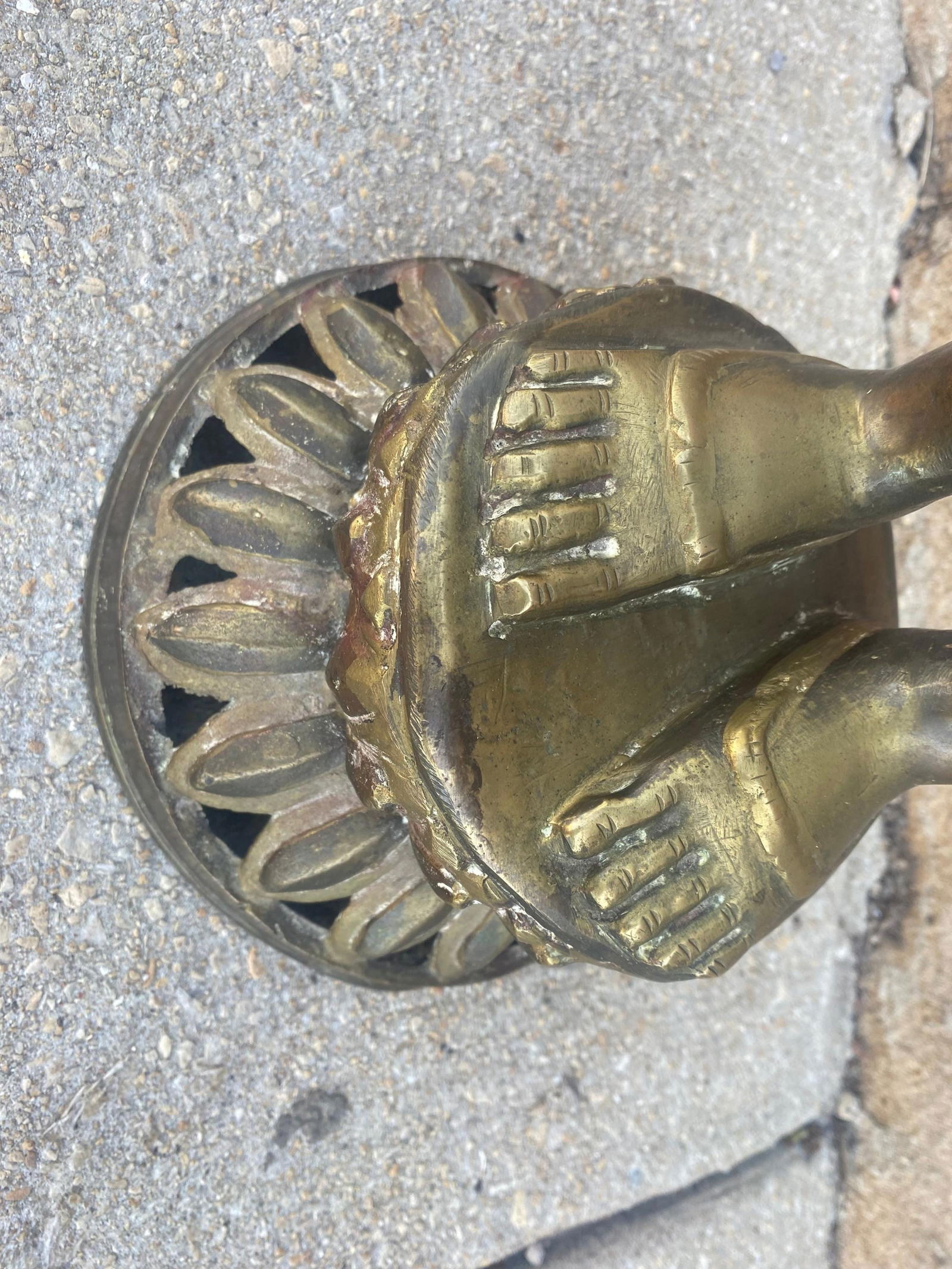 Antique Brass Tibetan Tara Buddhist Goddess Statue - 8