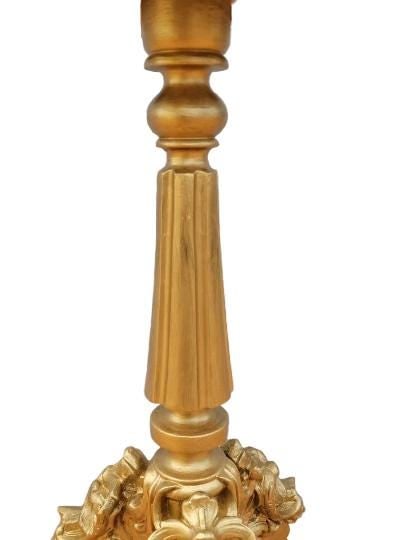 Antique Italian Marble Top Carved Ornate Giltwood Tripod Gueridon - 6