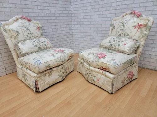 Vintage French Provincial Slipper Chairs by Baker Furniture - Pair - 2