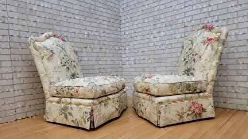 Vintage French Provincial Slipper Chairs by Baker Furniture - Pair - 8