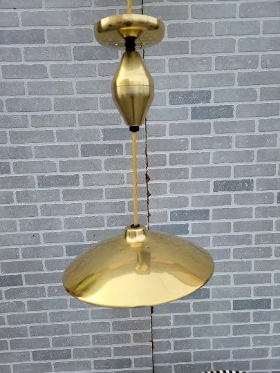 Mid Century Modern Space Age Pull Down Ceiling Pendant Light - 9