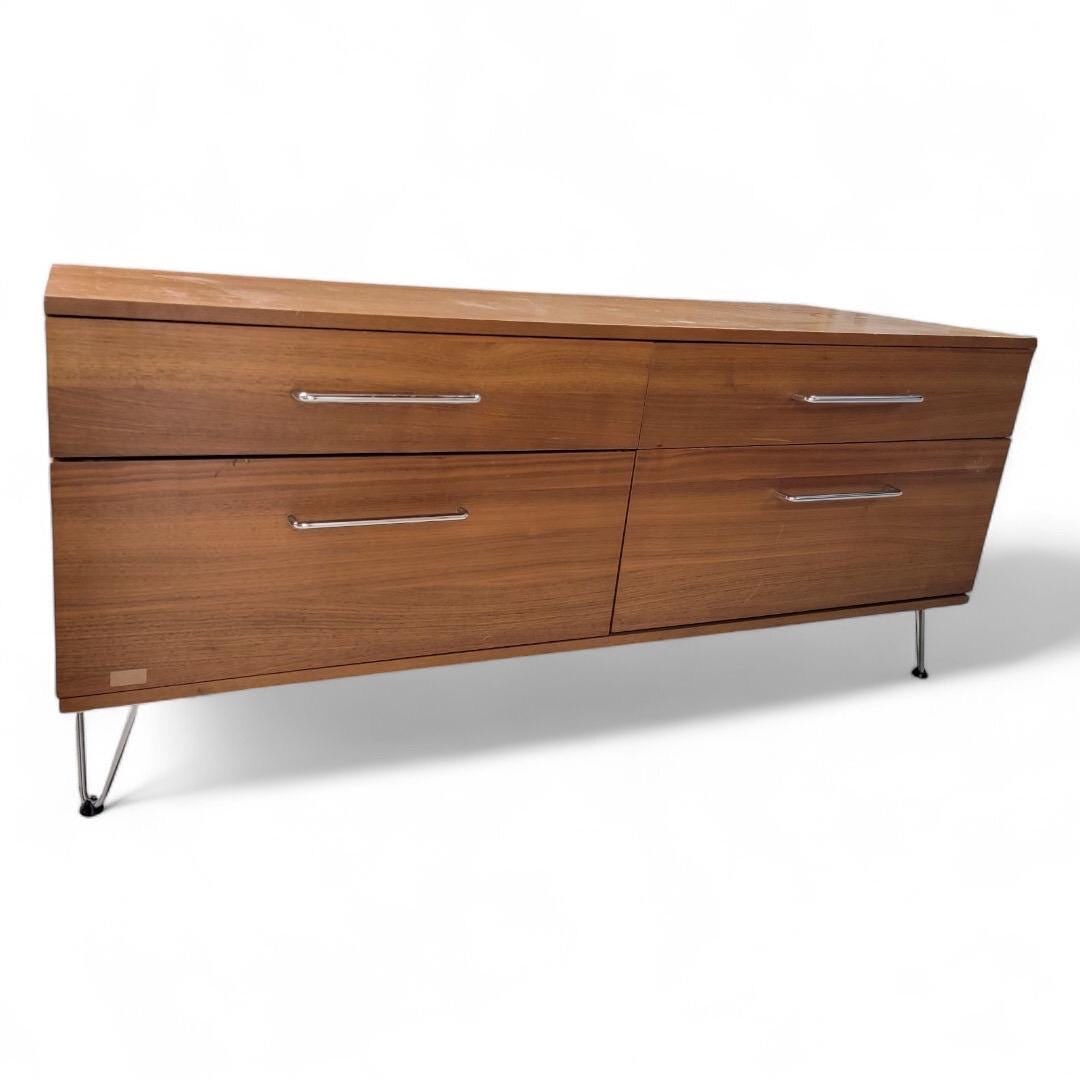 Mid Century Modern George Nelson Style 4 Drawer Hairpin Legs Credenza (1 of 6)