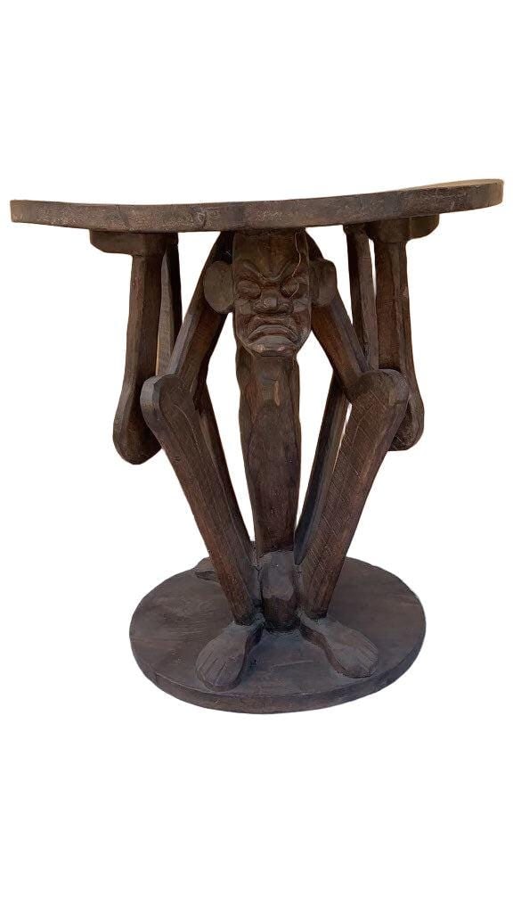 Antique African Tribal Figural Carved Table (1 of 4)