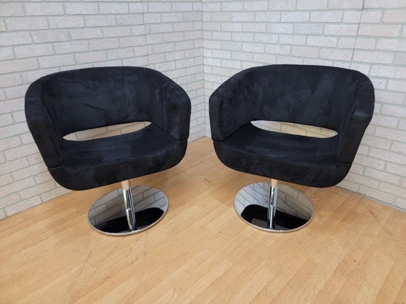 Mid Century Modern Jeffrey Bernett Style Italian Tulip Side Chairs Newly Upholstered - Pair (1 of 8)