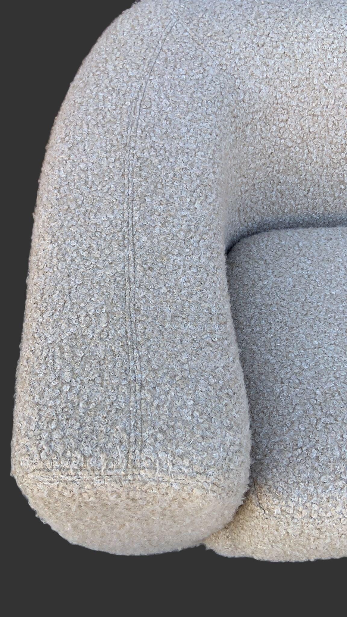 Mid Century Modern Karpen Club Chair Newly Reupholstered in Boucle - 4