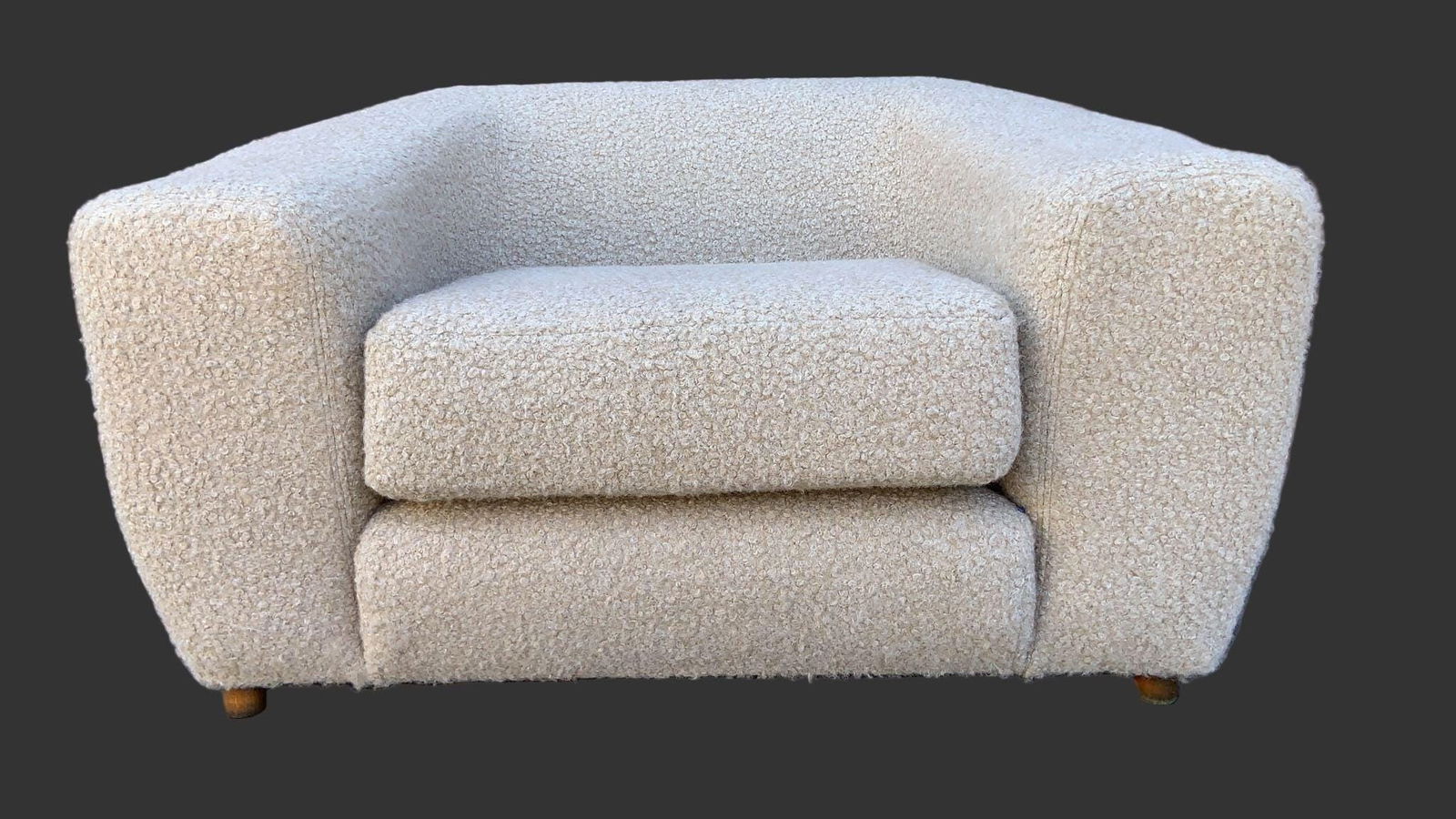 Mid Century Modern Karpen Club Chair Newly Reupholstered in Boucle - 8