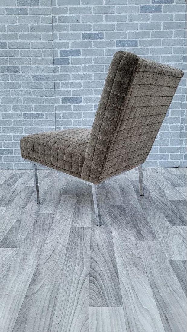 Mid Century Modern Florence Knoll Style Chrome Base Slipper Chair Newly Reupholstered - 5