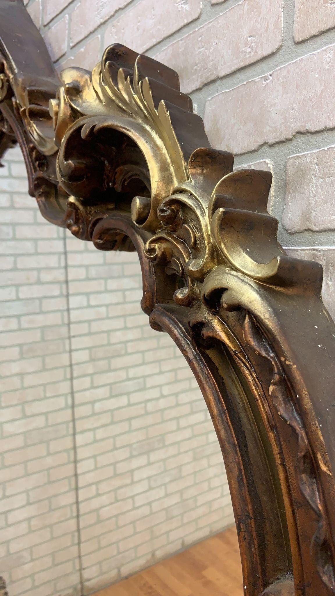 Vintage Rococo Revival Style Wall Mirror - 7