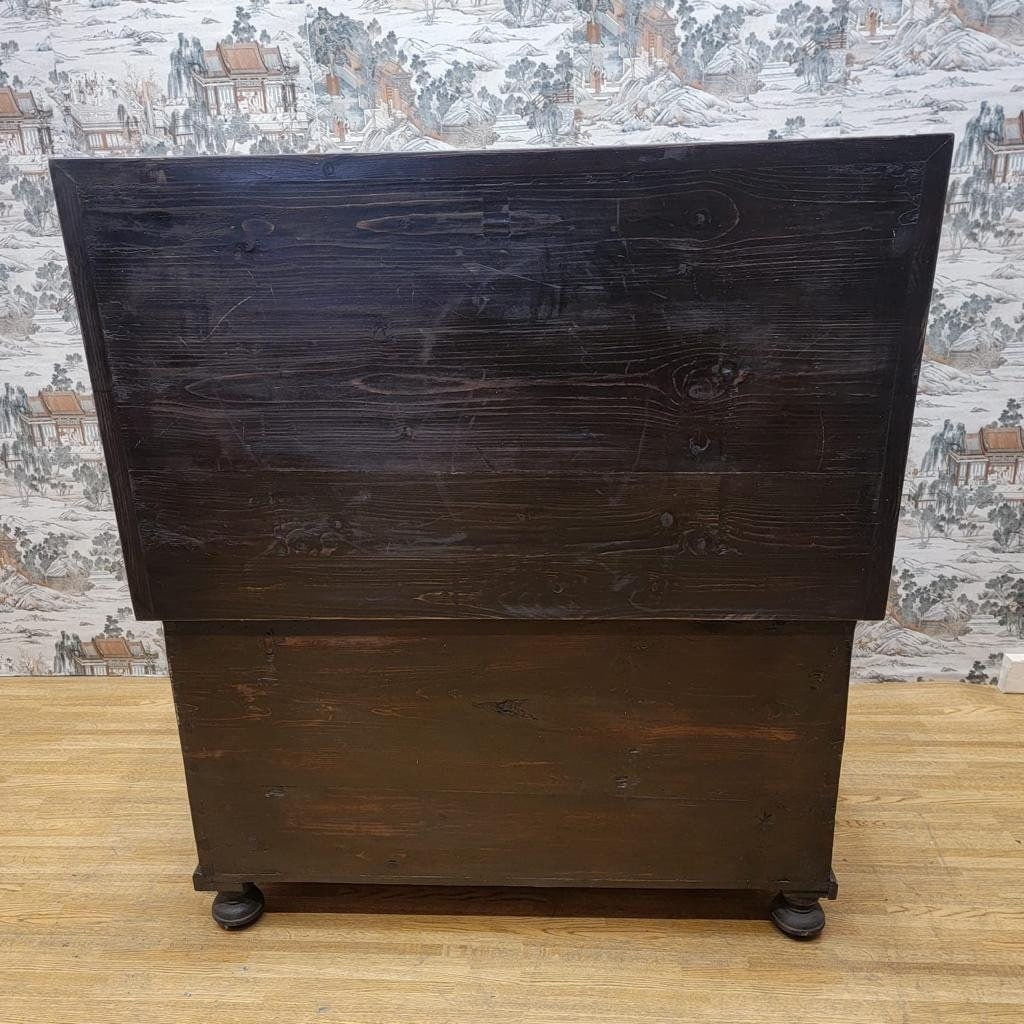 Antique Hand Painted Pine Chest for Storage - 6