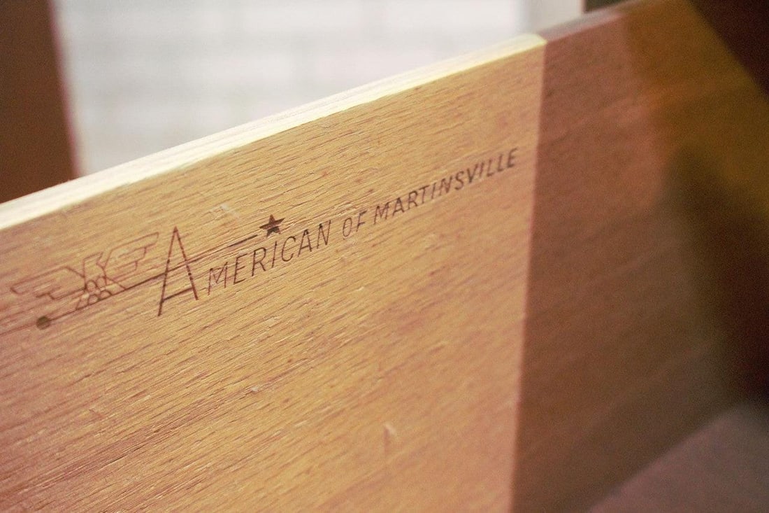 Mid Century Modern American Of Martinsville Wicker Side Table - 9