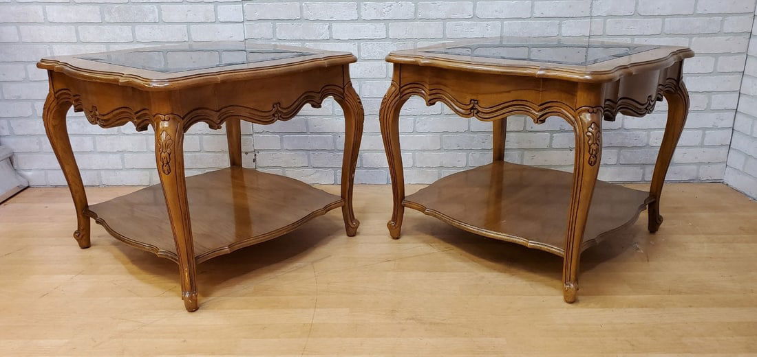 Vintage French Country Console Table and 2 Side Tables by Thomasville Furniture - 3 Piece Set - 5