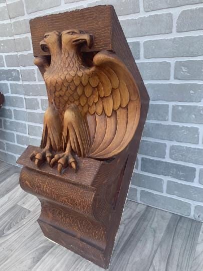 Antique Architectural Salvage Eagle Corbels - Pair - 5