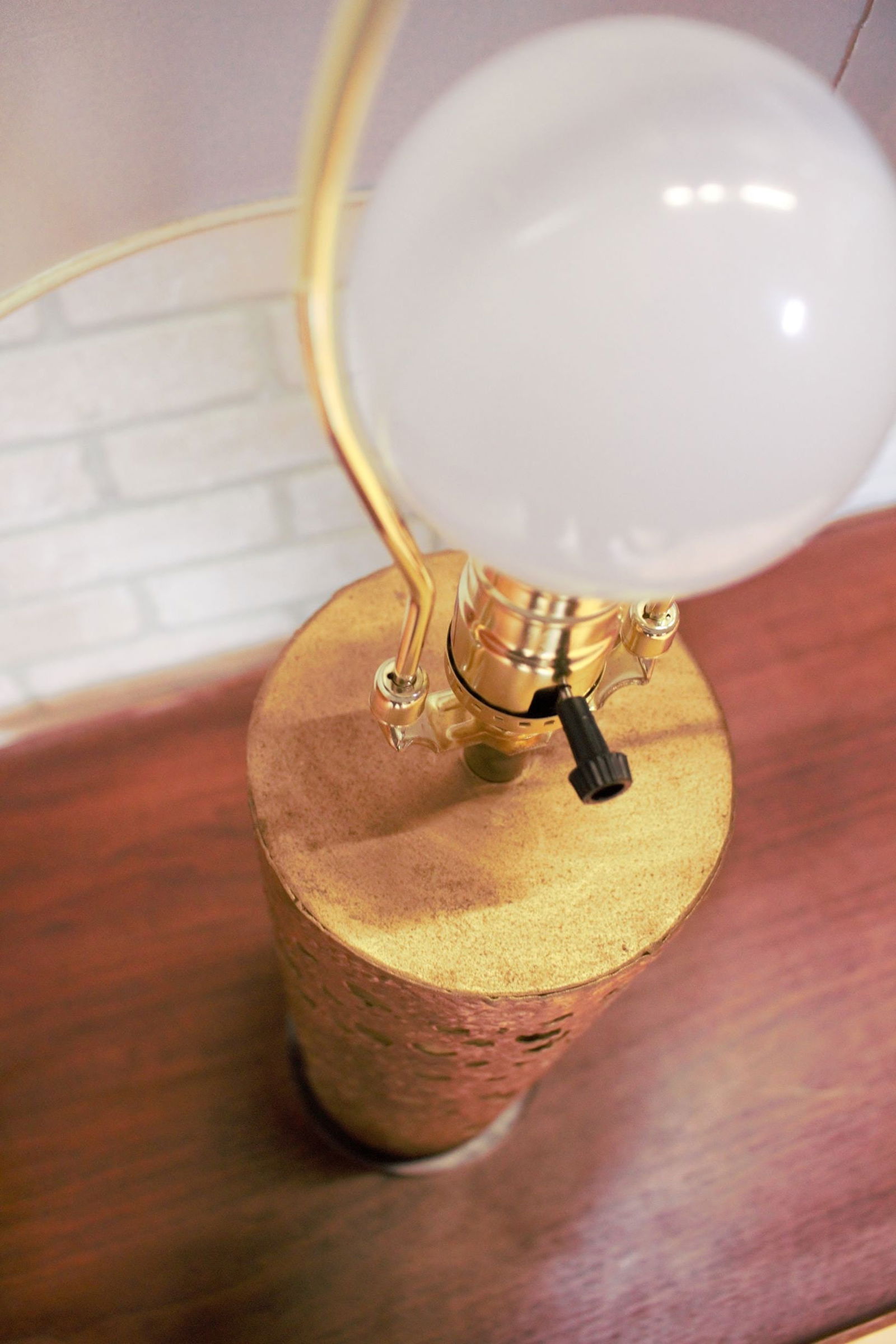 Modern Brutalist Shasta Brass Table Lamps - Pair - 7